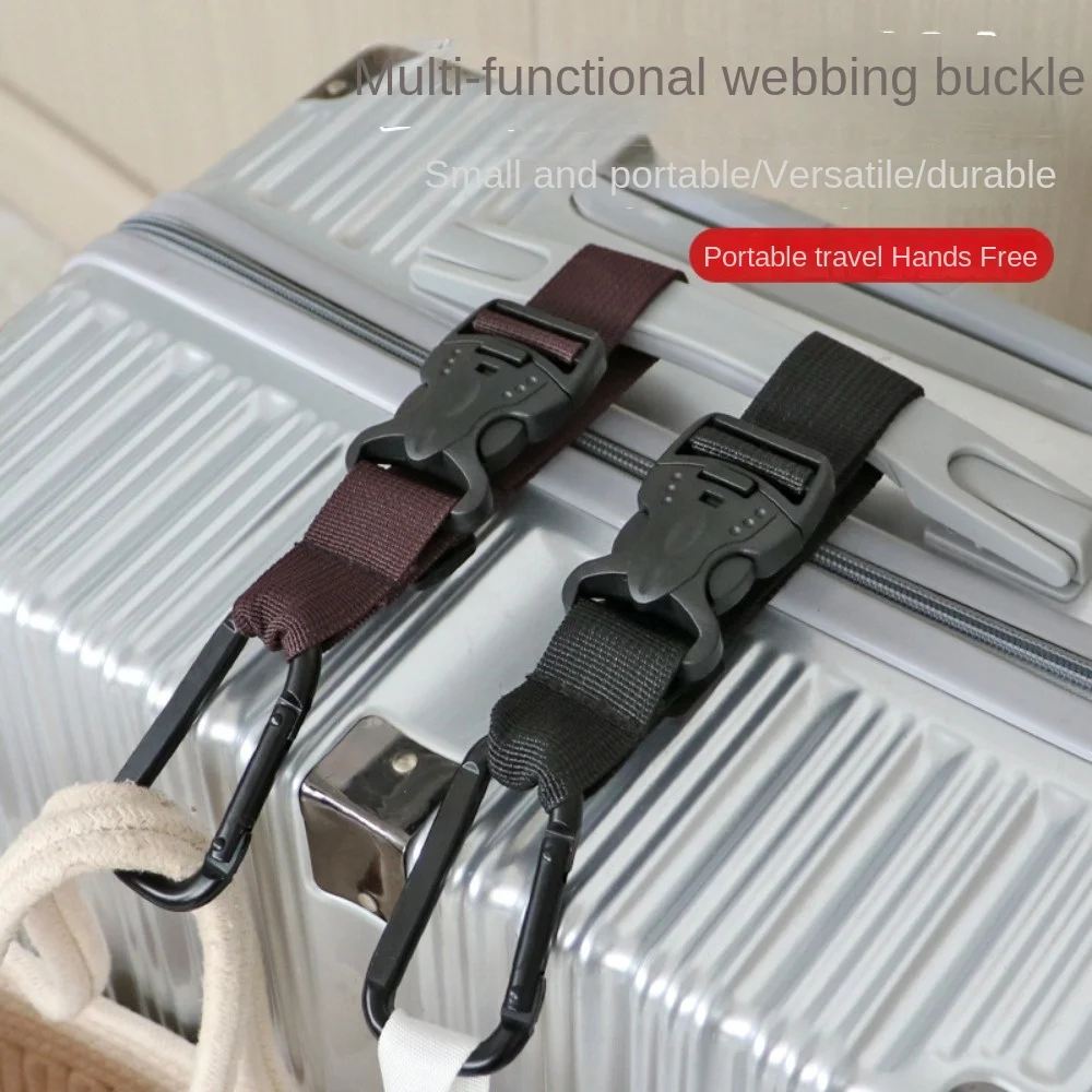 Nylon Luggage Straps Suitcase Bag Straps Belts Hanging Buckle Straps Adjustable Baggage Lock Hooks Travel Baggage Ties Women