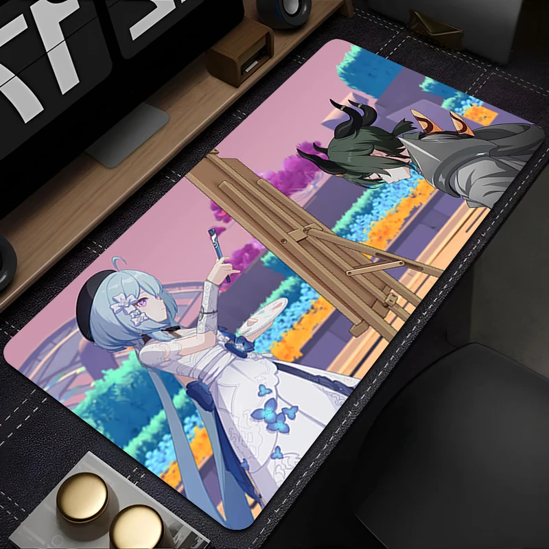 Schreibtischunterlage, Teppich, Schreibtischzubehör, Laptop, H-honkai Impact 3, Gamer-Mauspad, Mauspad, Mauspad, Bürotische, Mauspad, Tastatur-Pad