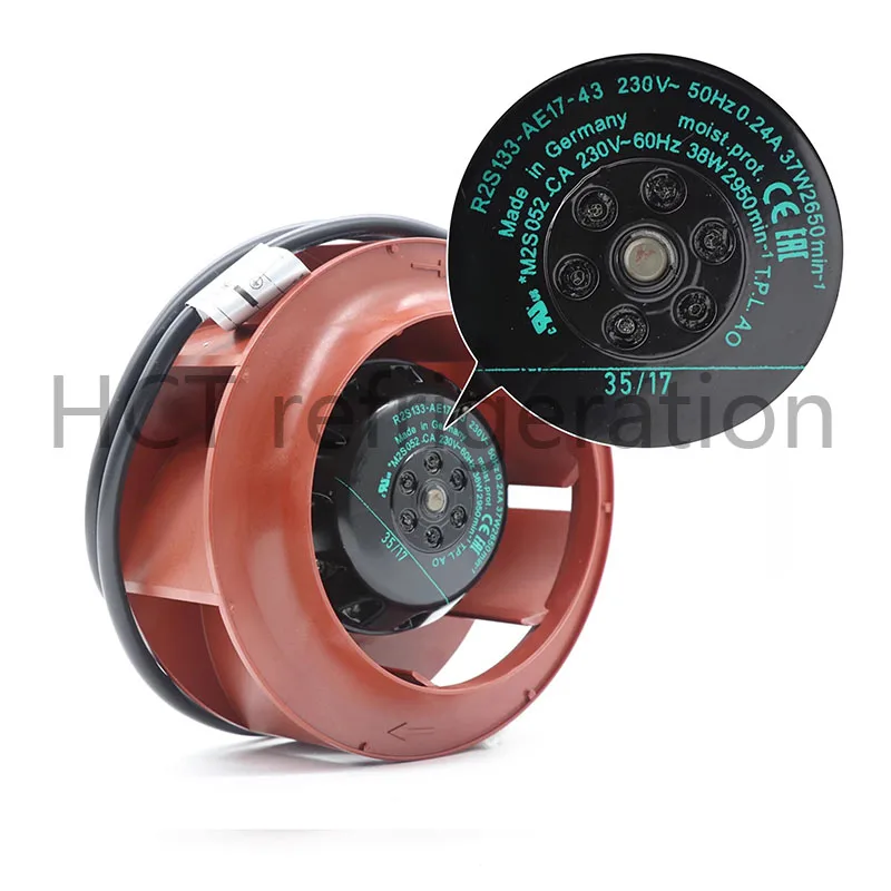 Brand new genuine product!!! Brand New Original R2S133-AE17-43 230V 50/60Hz 0.24/0.21A 37/36W 2650/2950r/min 110Pa Fan