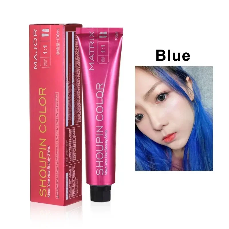 염색약 Semi Permanent Hair Dye Tint Hair Coloring Cream 92ML 6Colors Hair Care Styling Tools Natural Punk Style For Women/Men