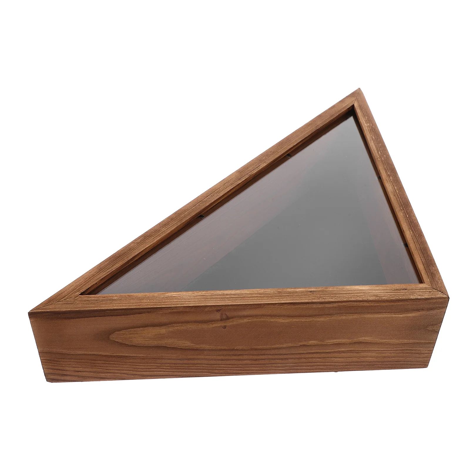 

Flag Storage Box Birthday Decoration for Boy Display Case Burial Container Wood Triangle Man