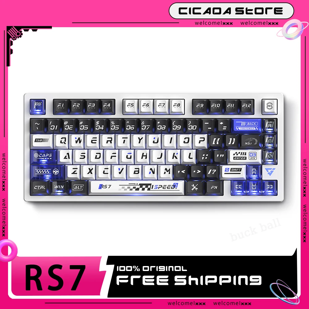 

Atk Rs7 Magnetic Switch Keyboard 8k Wired 80keys Low Latency Cnc Keyboard Aluminum Alloy Gasket Esports Mechanical Keyboard Gift