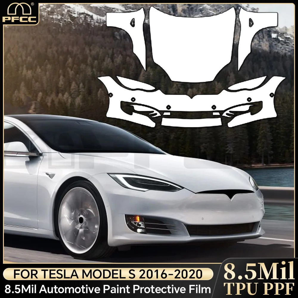 

For Tesla Model S 2016-2020 PPF TPU Pre-cut Paint Protection Film Anti-Scratch Invisible Clear Bra Resistant Car Wrap Film