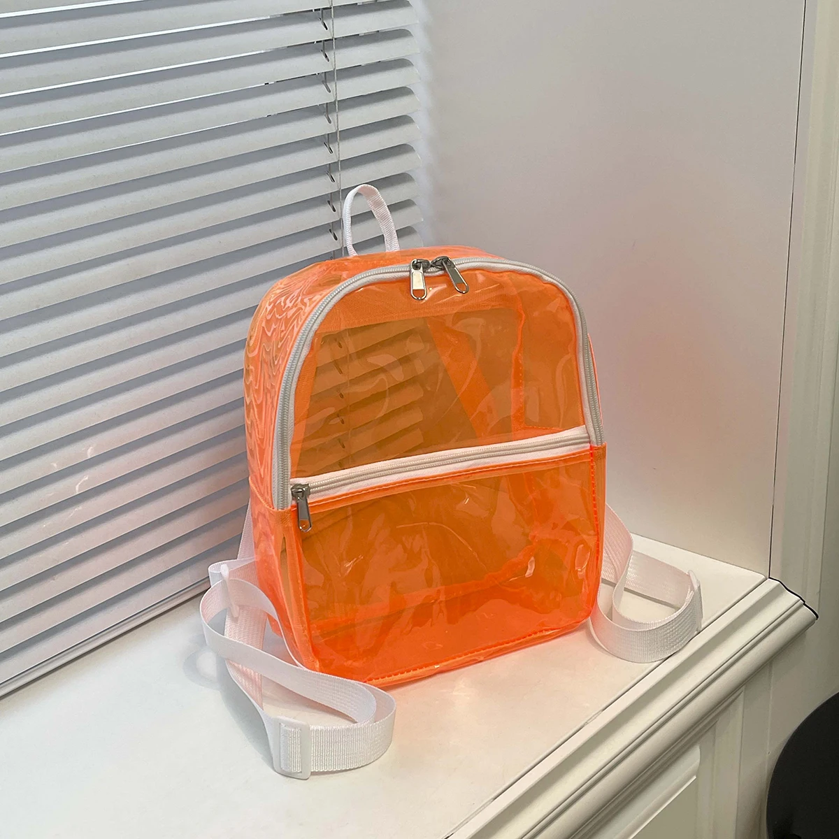 Backpack Holographic Transparent Candy Jelly Beach Bag Travel Hiking Swim Outdoor Cycling Lightweight School Bag Street PhoneBag