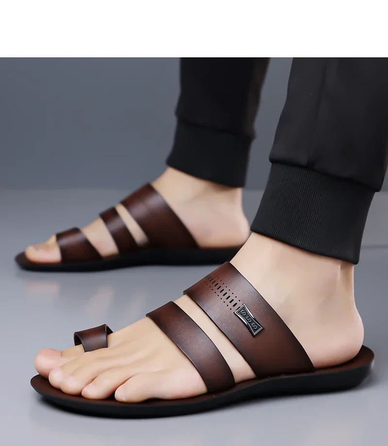 Herren-Sommer-Slides, bequeme, atmungsaktive, weiche Sohle, rutschfeste, verschleißfeste Sandalen für Outdoor, Autofahren und Strand-5123 – Detail 5