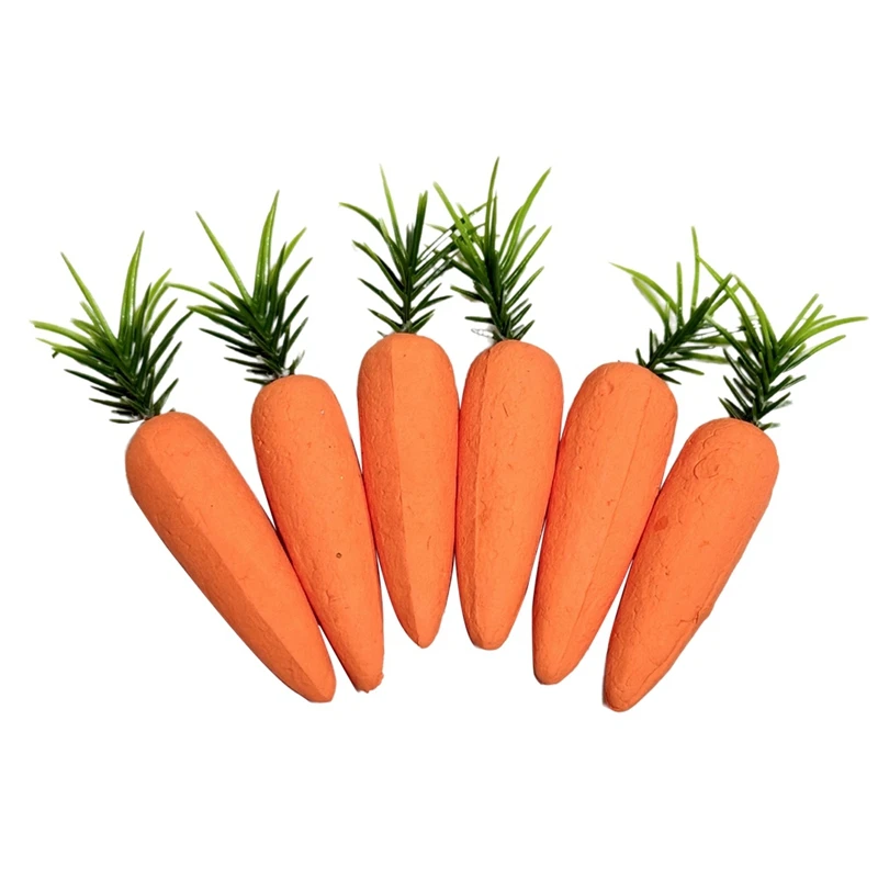 

Easter Artificial Carrot Pendant Carrot Happy Easter Ornament Foam Vegetable Decoration Gift