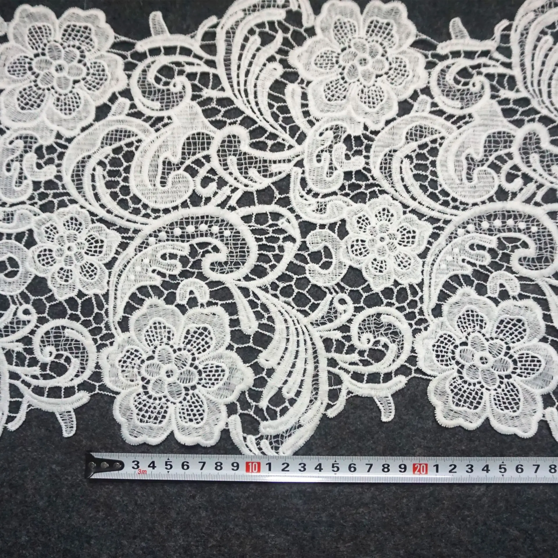 3 Yards Embroidered lace fabric tablecloth lace coffee table long strip tablecloth dress embroidered fabric clothing decorative