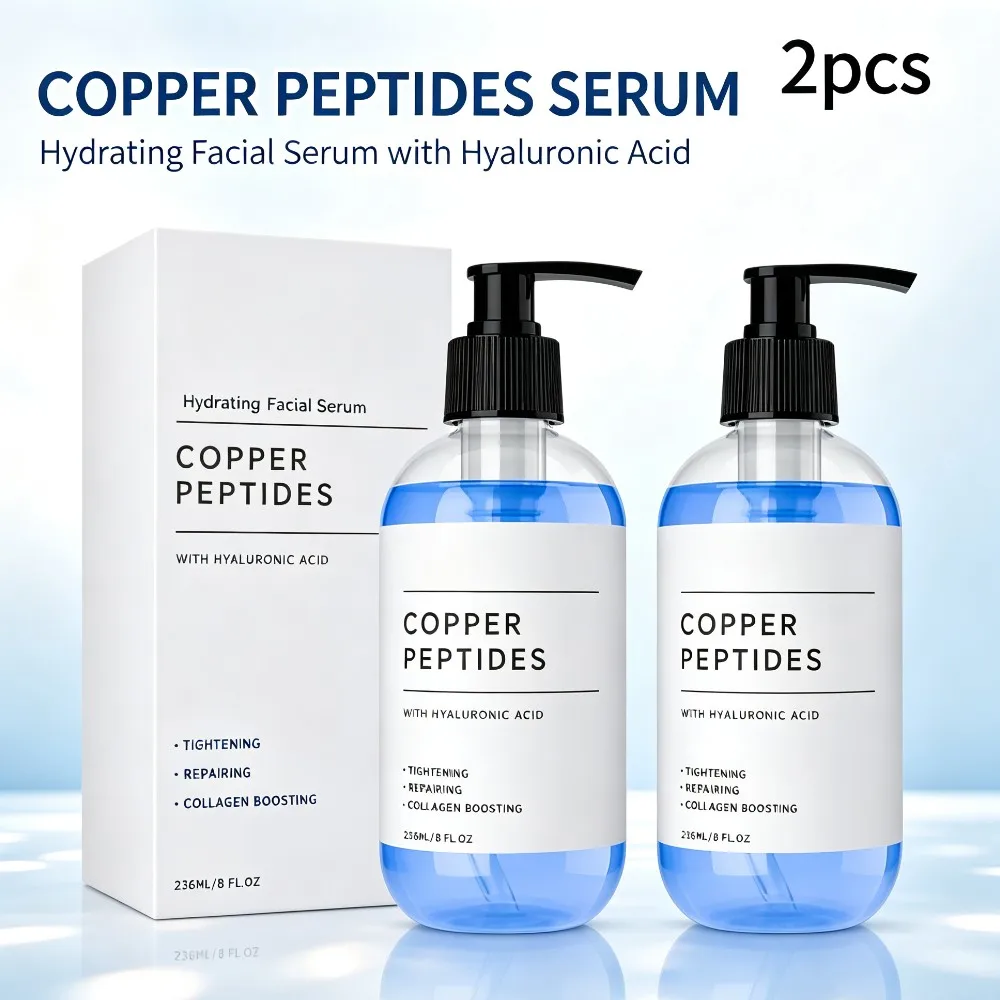 Copper Peptide Serum Hydrating Moisturizing Tighten Skin Care Barrier Repair Improve Dry Rough Essence 236ml Large Capacity