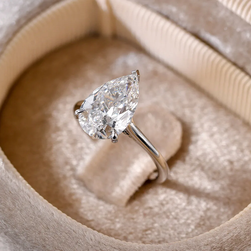 High-end Custom Jewelry IGI certificate real gold DE-VS-VVS Wedding ring engagement RING view 5