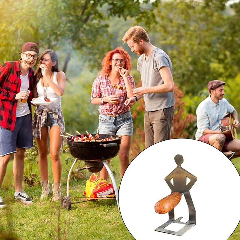 شواء المحمصة رف السجق حامل المحمولة شواء الرف الفولاذ المقاوم للصدأ الشواء فرن المحمصة حامل للتخييم في الهواء الطلق جديد