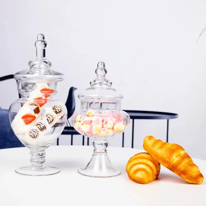 

Transparent Glass Bottle Glass Candy Jar Display Decorative Jars Storage Tank Decor Accessories Storage Bottle Food Container