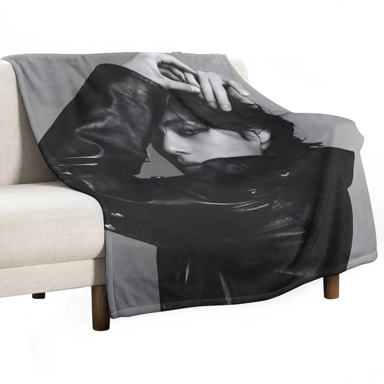 

Taehyung monochrome Layover Throw Blanket Camping Polar christmas gifts Blankets