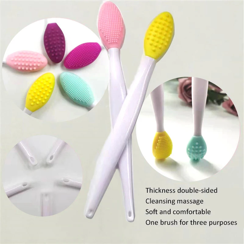 Silicone Facial Brush Exfoliating Nose Cleansing Blackhead Removal Beauty Makeup