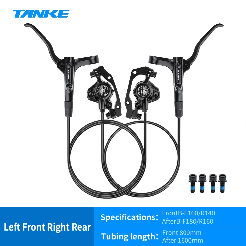 TANKE MT200 Fiets Hydraulische Schijfrem MTB Rem BL BR 800/1600mm Fietsrem 2 Zuiger 3 Vinger Stalen hendel Fietsonderdelen Upgrade - afbeelding 1