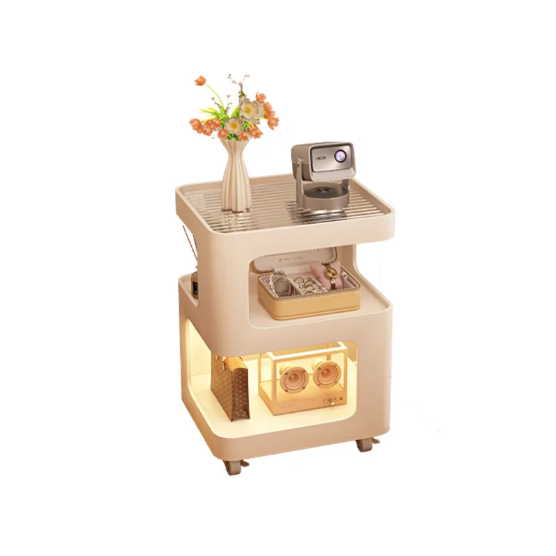 

Bedside table, household bedroom, niche design, alternative, crack wrought iron, creative mobile edge, bedside shelf
