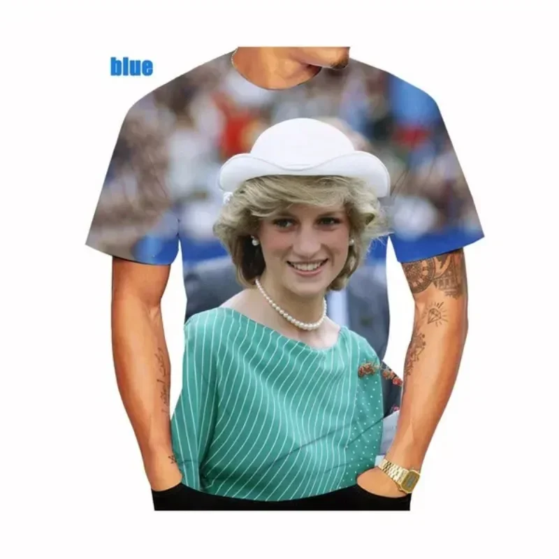 الرجال والنساء الأميرة ديانا 3D المطبوعة تي شيرت ، قمم قصيرة الأكمام ، ملابس رجالية ، جودة ، Haikyuu #3