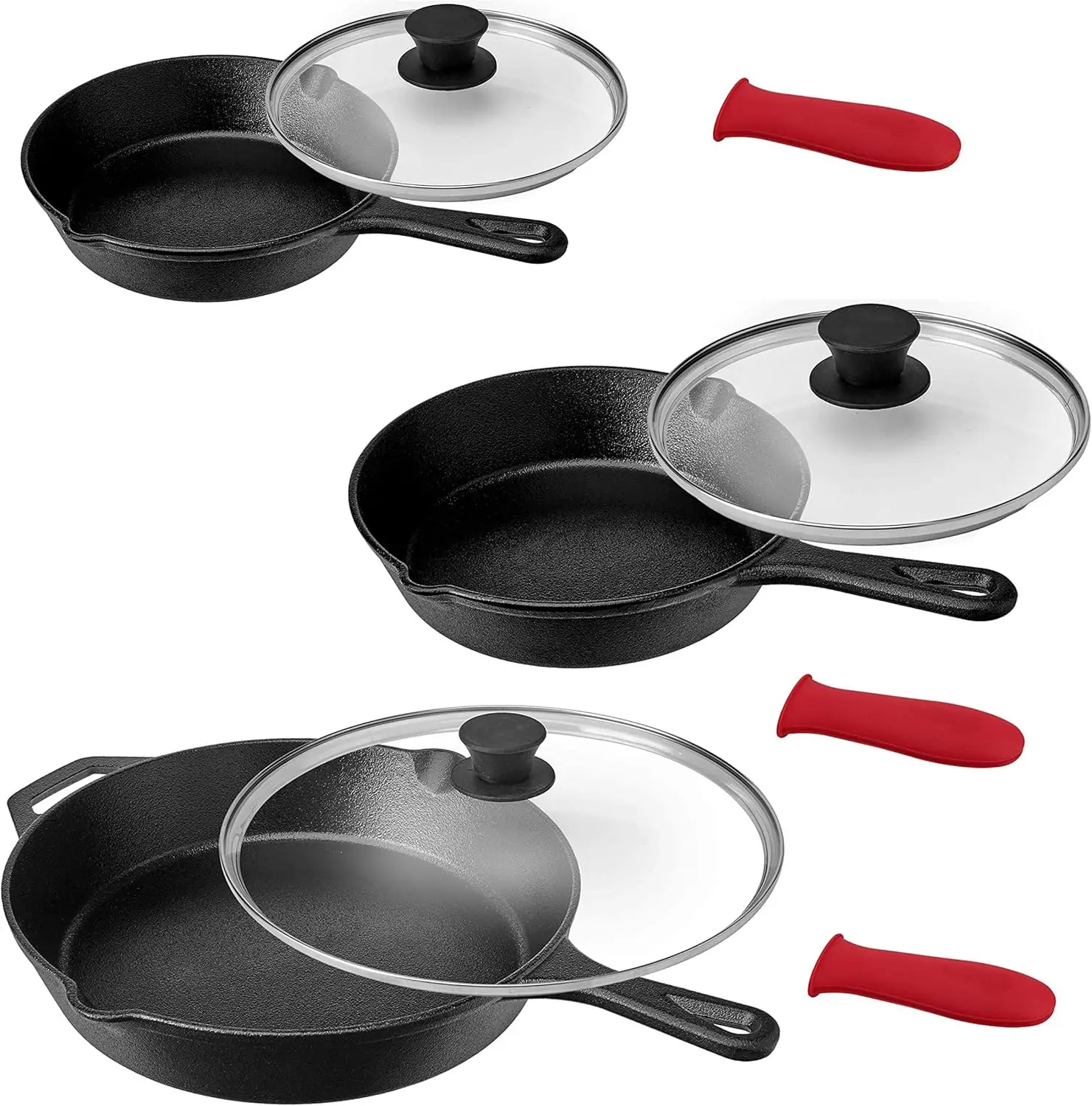 

Pre-Seasoned 9 Piece Cast Iron Skillet Set
