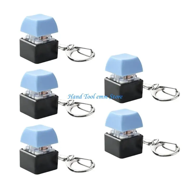 H37F Colorful Keychain Mounted Clickers Device Mechanical Switches Anxiety Relief