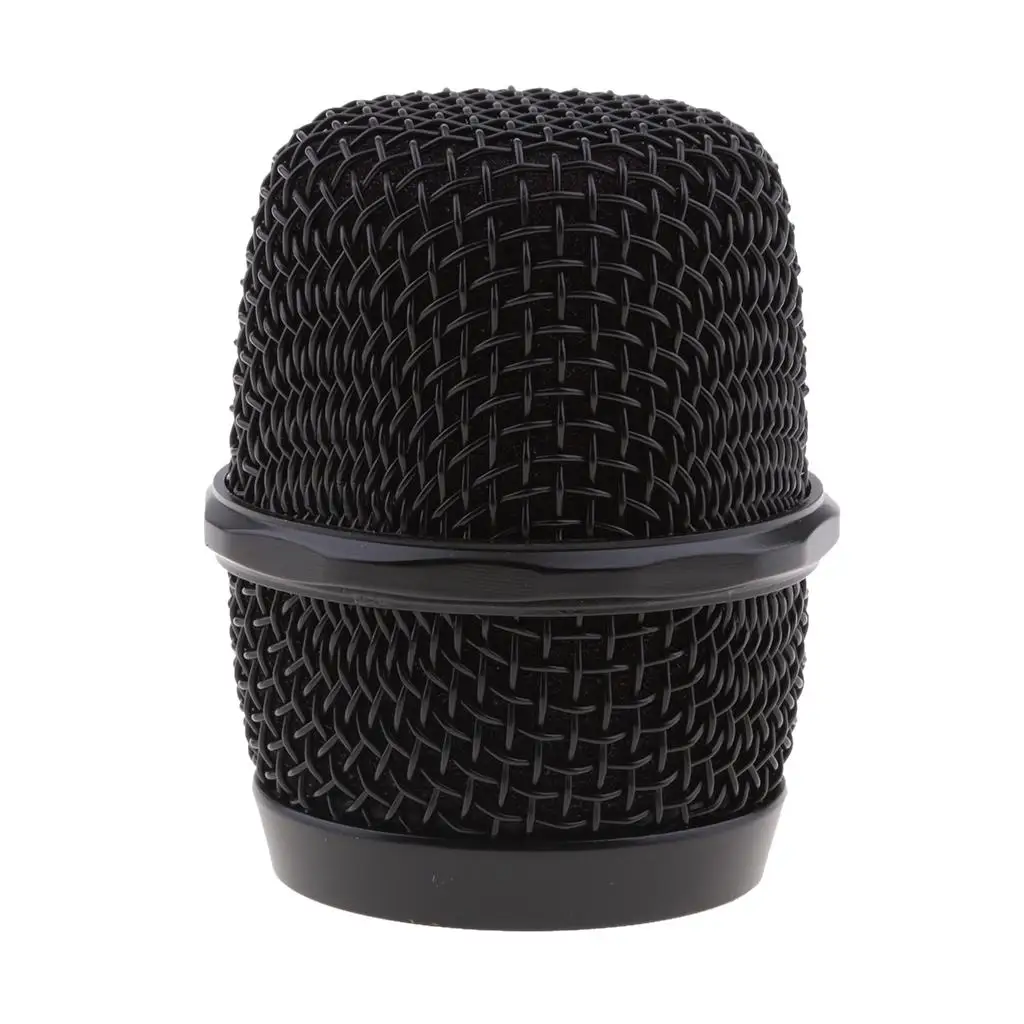 Steel Mesh Microphone Grill Head with Sponge Inside Replacement Ball Cap for Stage Karaoke Mic