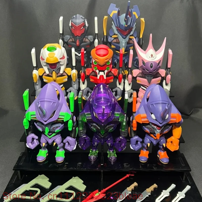 Bandai EVA Qmsv-C Blind Box Figurenset Einheit 01 02 00 Rei Asuka Kaworu Shinji Mini PVC Sammlermodell Desktop-Deko Auf Lager