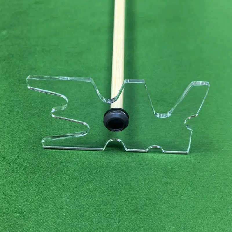 

Transparent Acrylic Billiard Cue Bridge Head Easy Plug-in Pool Stick Support Rack Durable Rubber Billiards Game Snooker Accessor