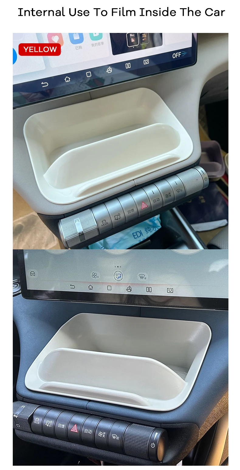 Für BYD Dolphin 2021-2025 Mittelkonsolen-Aufbewahrungsbox unter dem Bildschirm ABS-Organizer-Ablage für Telefon, Sonnenbrille, Geldbörse, Schlüssel, rutschfest – Detail 4