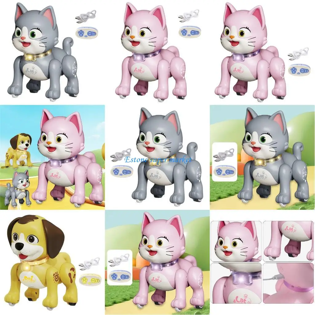 Jouet électrique pour animaux compagnie 090B, pour tout-petits, apprentissage rampant, télécommande, chien, avec lumière pour