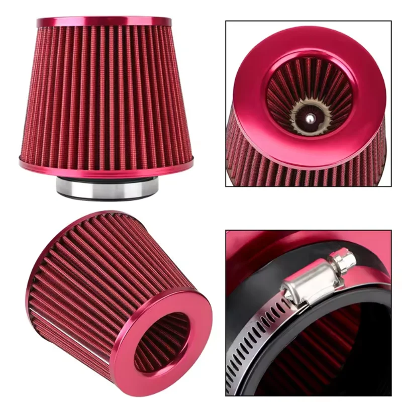 Universal Car Modified High Flow Air Filter Mushroom Head Air Filter 76mm Universal Mushroom Head Air Filter