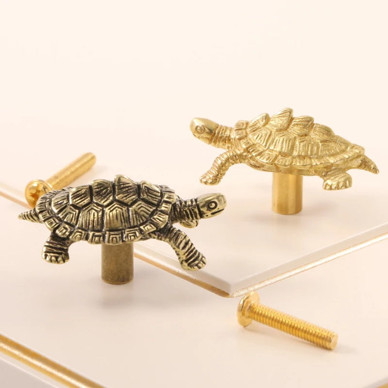 New Chinese-style bronze door handle for money turtle creative turtle-shaped cabinet door handle children's wardrobe handles