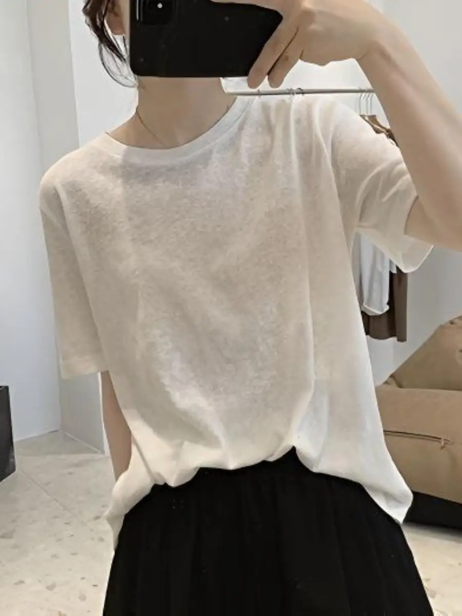camiseta-feminina-de-seda-gelada-transparente-leve-estilo-coreano-com-bolso-e-lenco-de-verao