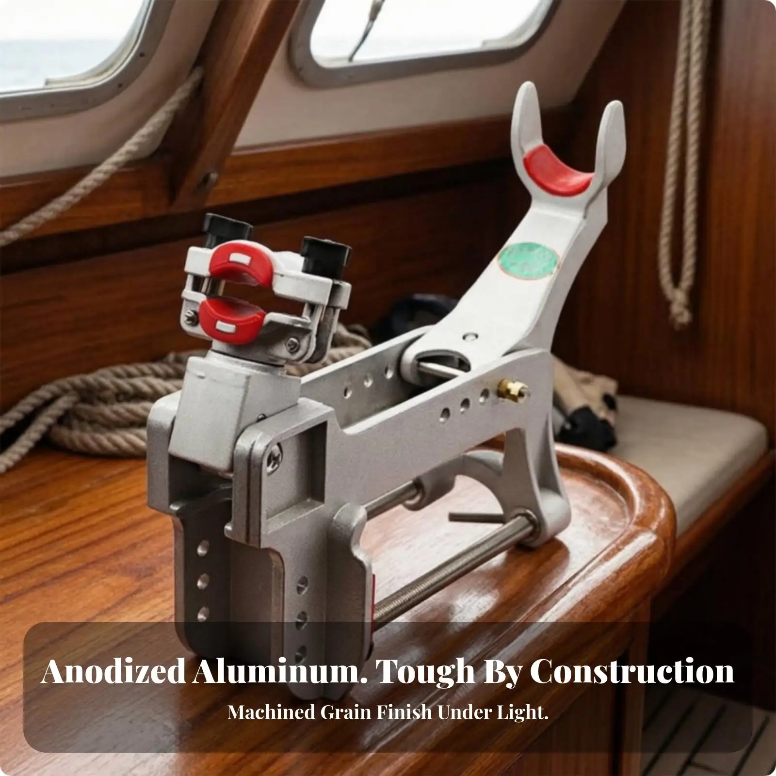 Clamp-on Fishing Rod Holder Dual Mounting Design, Secure Threaded Tightening, Fishing Rod Holder with Clamp, for Boats
