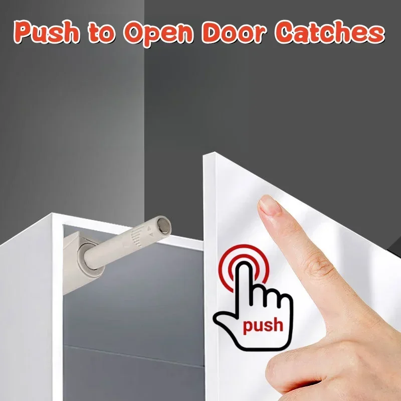 10Pcs Magnetic Push Latches for Cabinets Push to Open Cabinet Buffers Door Push Touch Latch Kitchen Doors Adjustable Catches