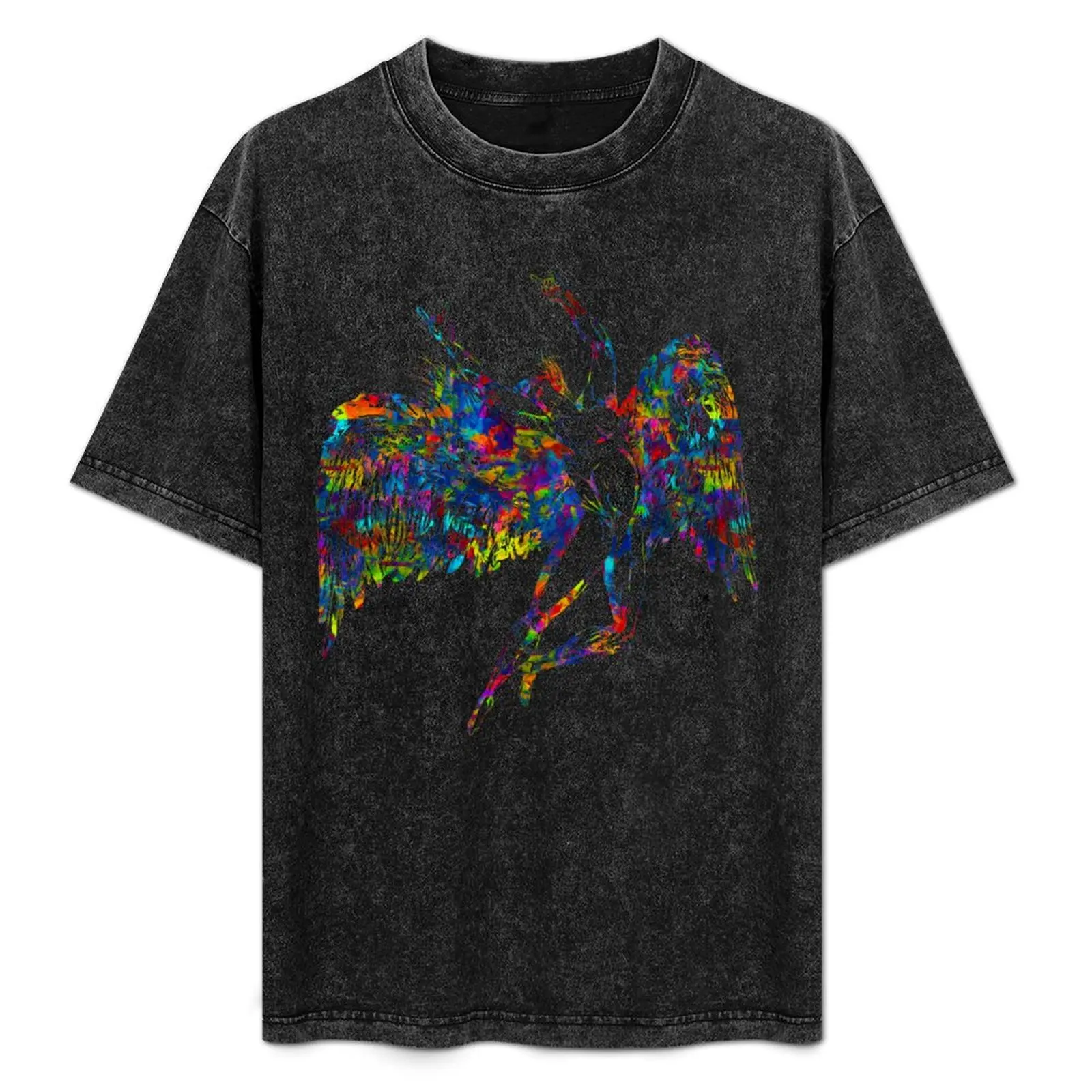 

ICARUS THROWS THE HORNS - paint splotches***FAV ICARUS GONE SEE BELOW*** T-Shirt Soft Basic Cotton Short Sleeve Tee