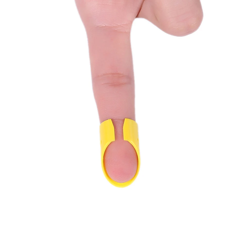 

5 Pcs Thumb Picks for Acoustic Guitar Ring Finger Cover Diy Earth Tones Sleeve Bass Yellow Metal Electric