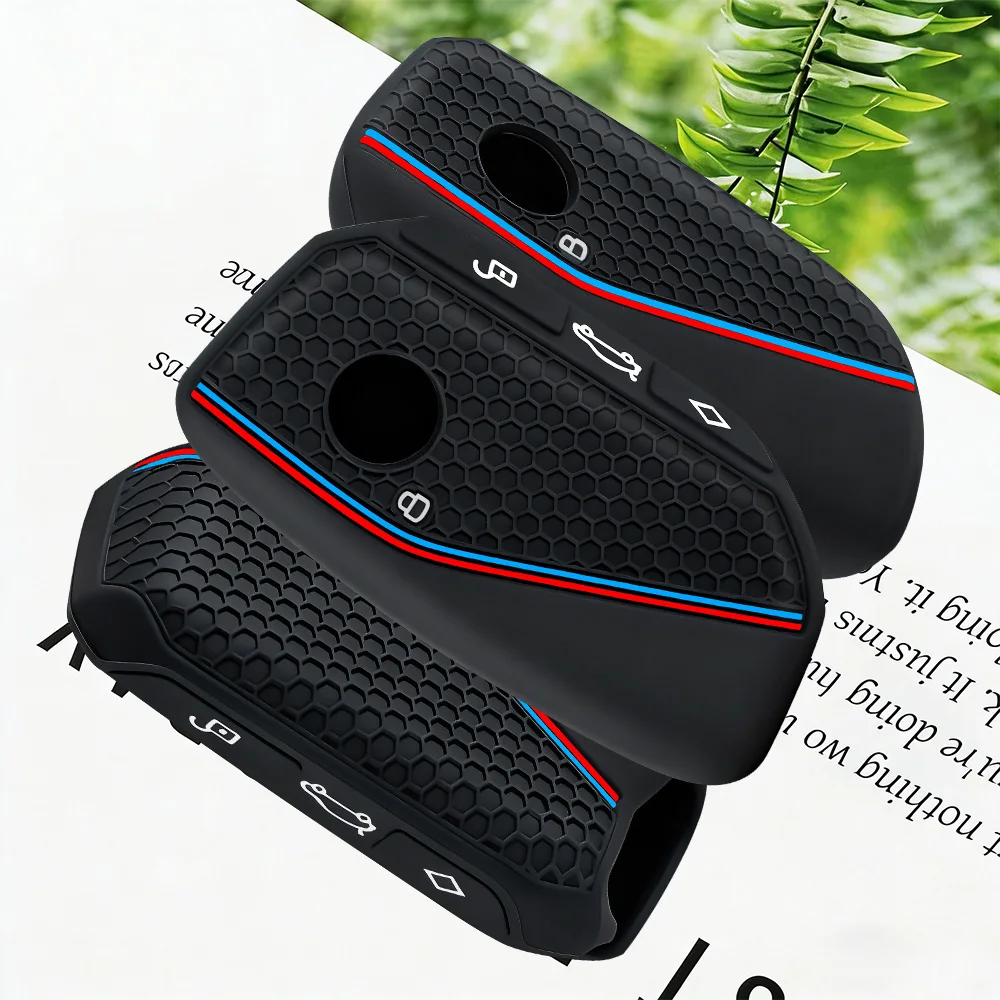 Silicone Car Key Case Cover Protect Shell Fob For BMW I7 X7 G07 LCI IX I20 X1 U11 7 Series G70 G09 XM U06 G81 M3 Key Accessories