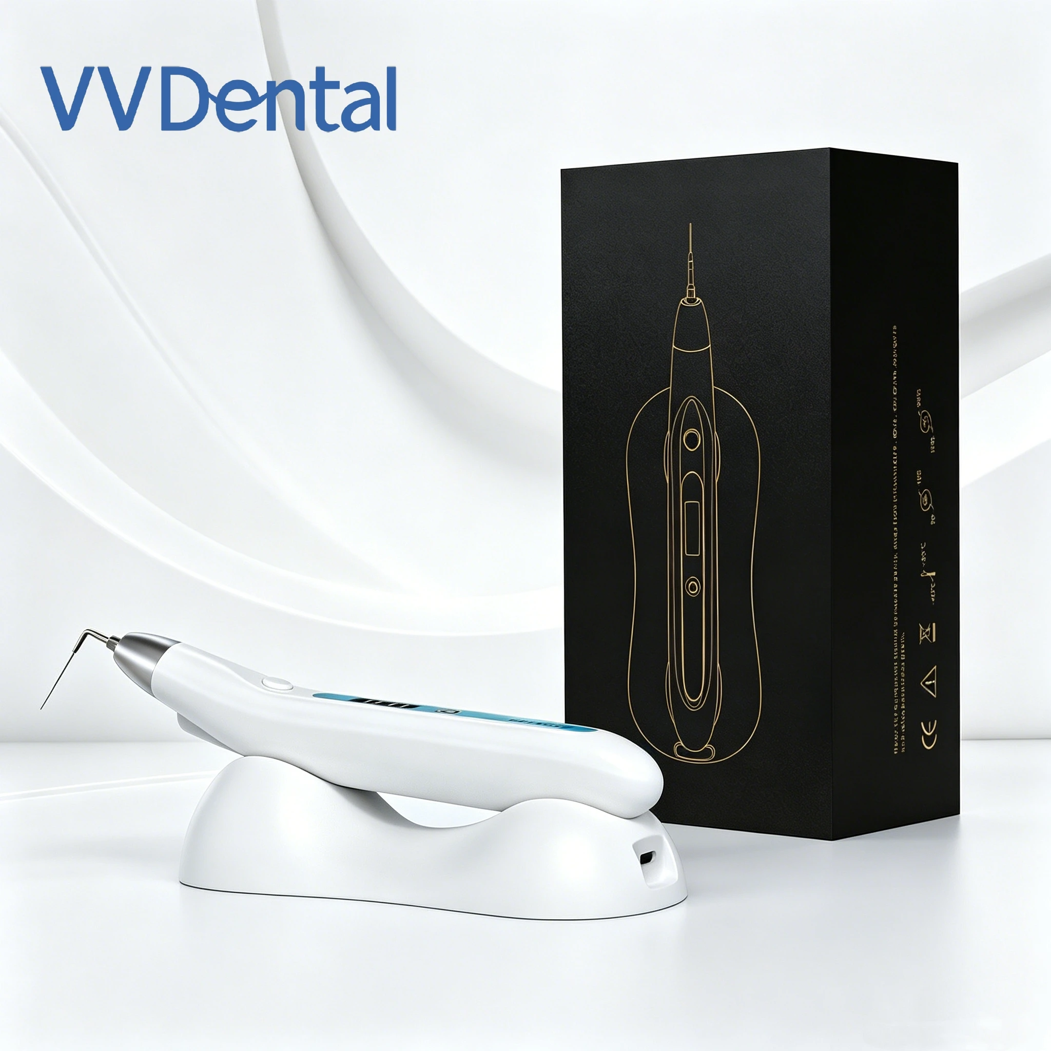 VVDental Ultrasonic Endo Activator With Lighted Handle Sonic Irrigator For Root Canal Cleaning Calcified Stain Endo Ntic Tool