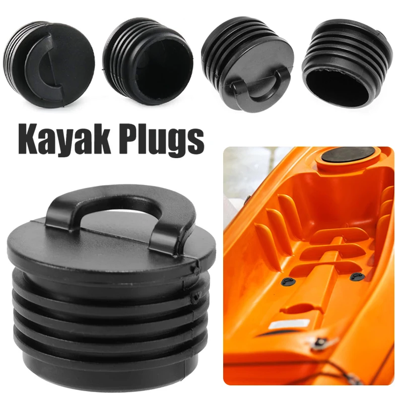 4 Pack Universal PVC Rubber Drain Plugs for Kayak Canoe Dinghy Boat Marine Boat Accessories Water Stopper Sealing Plugs