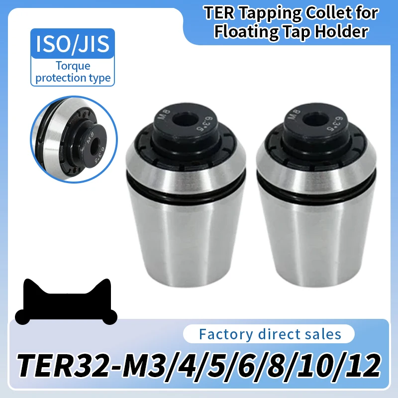BT40-TER32 M3/4/5/6/8/10/12 ER32 tapping chuck telescopic floating CNC machine center tapping process ISO JIS standard