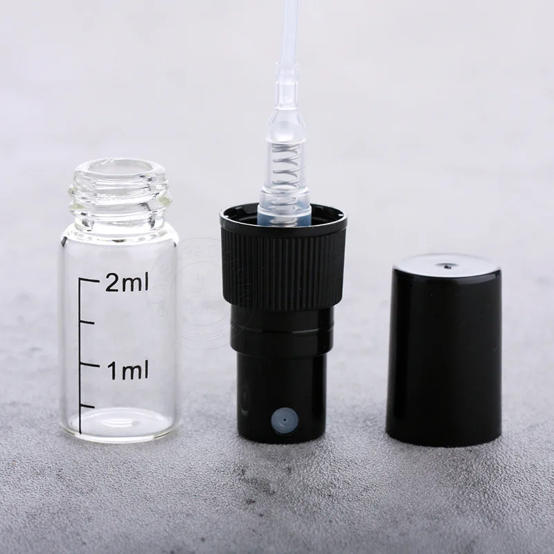 2 ml 5 ml 10 ml Schwarz Glas Parfüm Flasche Mit Skala Probe Nebel Sprayer Flasche Zerstäuber Flasche Dünne glas Fläschchen 4 #