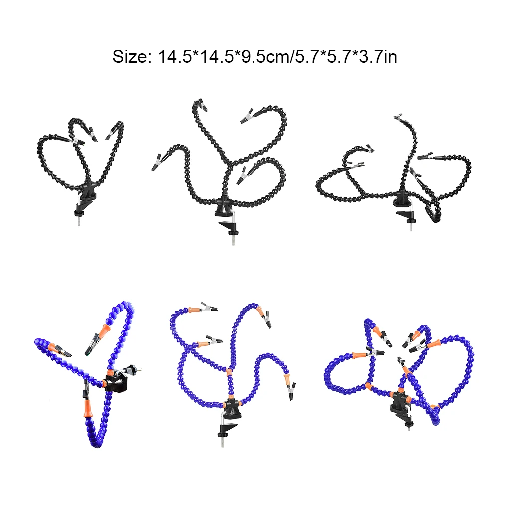 Efficient Soldering Station For PCB Holder And Hot Air Welding Professional-grade Third Hand Welding Black Three Claws