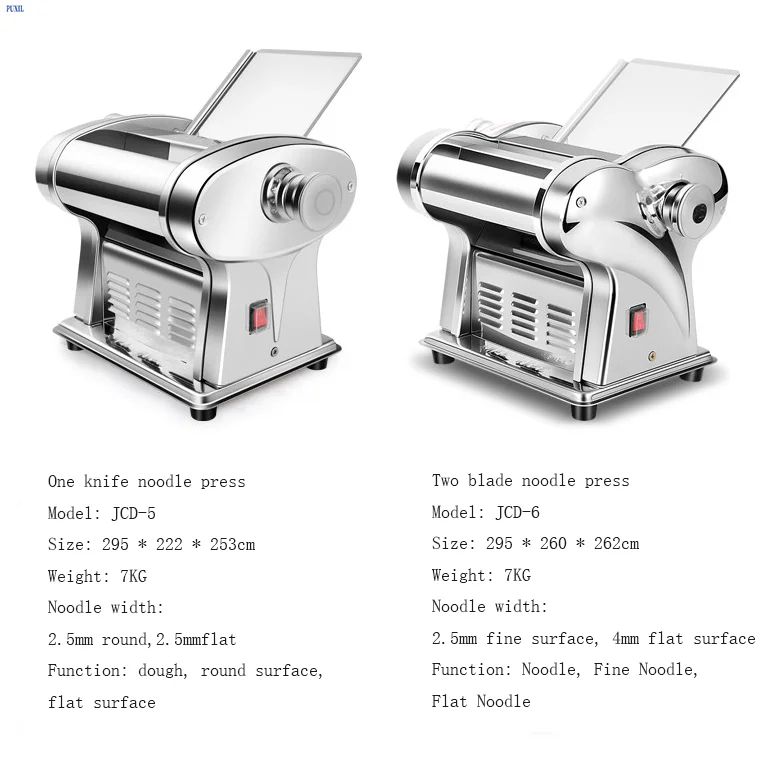 Máquina de macarrão elétrica multifuncional de aço inoxidável com controle de seis velocidades 220V / 110V