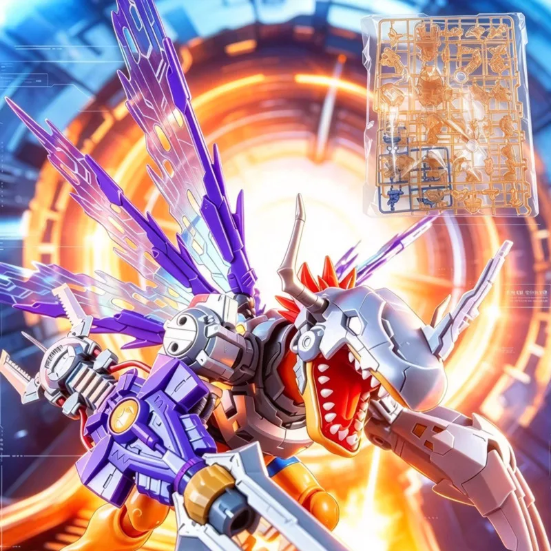New JWS Model 001 FRS Amplified MetalGreymon Assembly Model Kit Anime The First Batch Gift Clear Color Outer Shell Toy Gifts