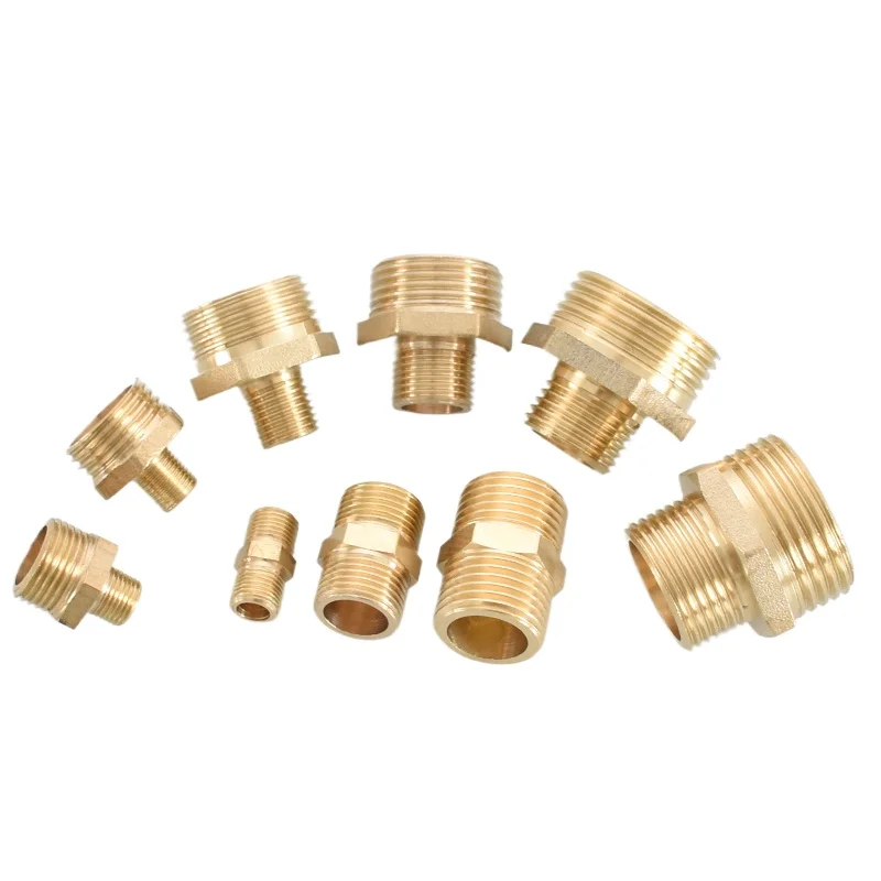 

G3/4 1 1-1/4 1-1/2 2 дюйма BSP Мужской шестигранный ниппель Reudcer Латунный сантехнический фитинг Соединительный соединитель Соединитель Вода Газ Воздух