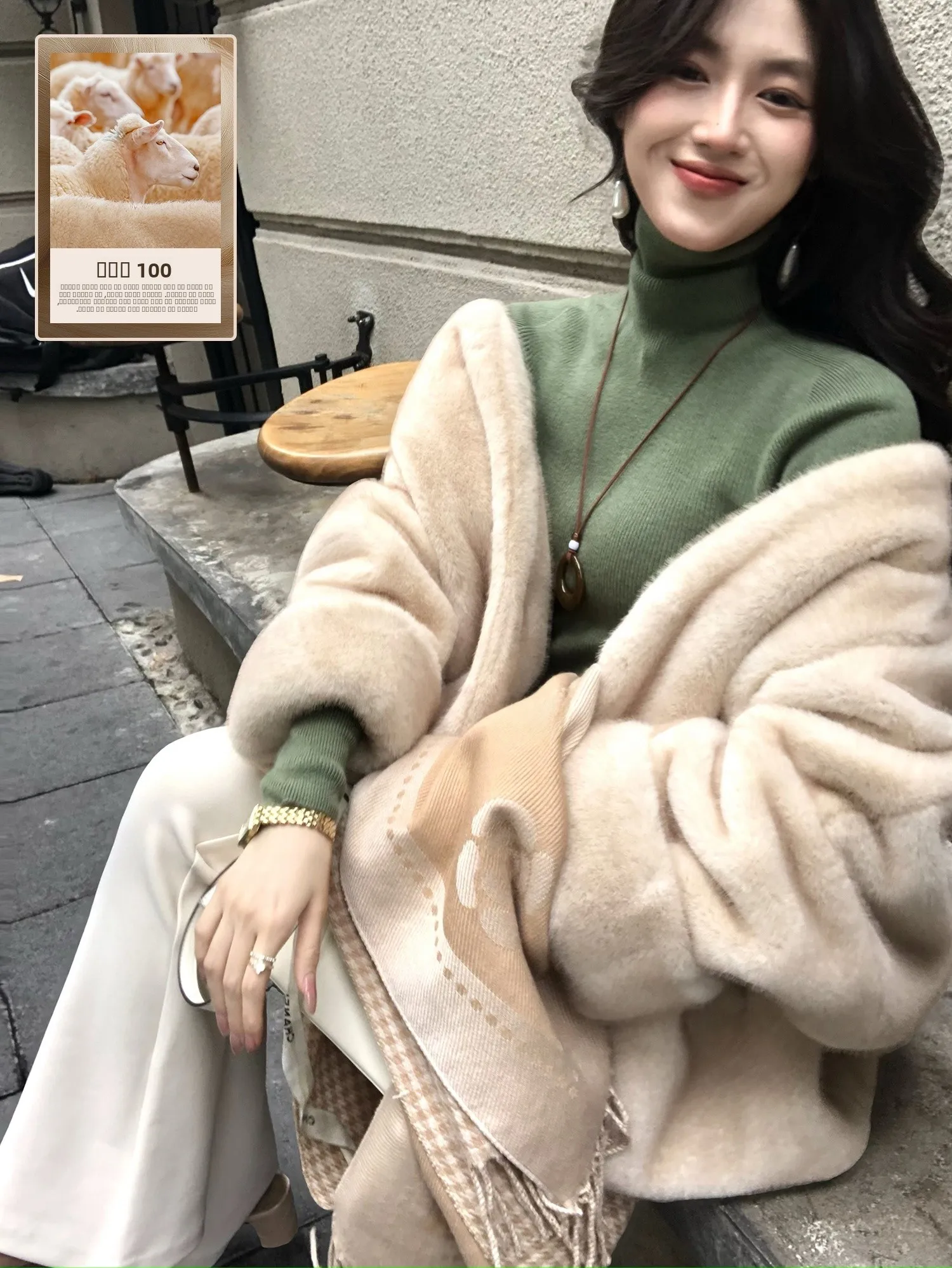 

Ele Sle 00% Wool Sl One-Line Knitted Sweater Cozy Turtlene Base Layer Winter Inner Wear Comfortable Fit Women'...