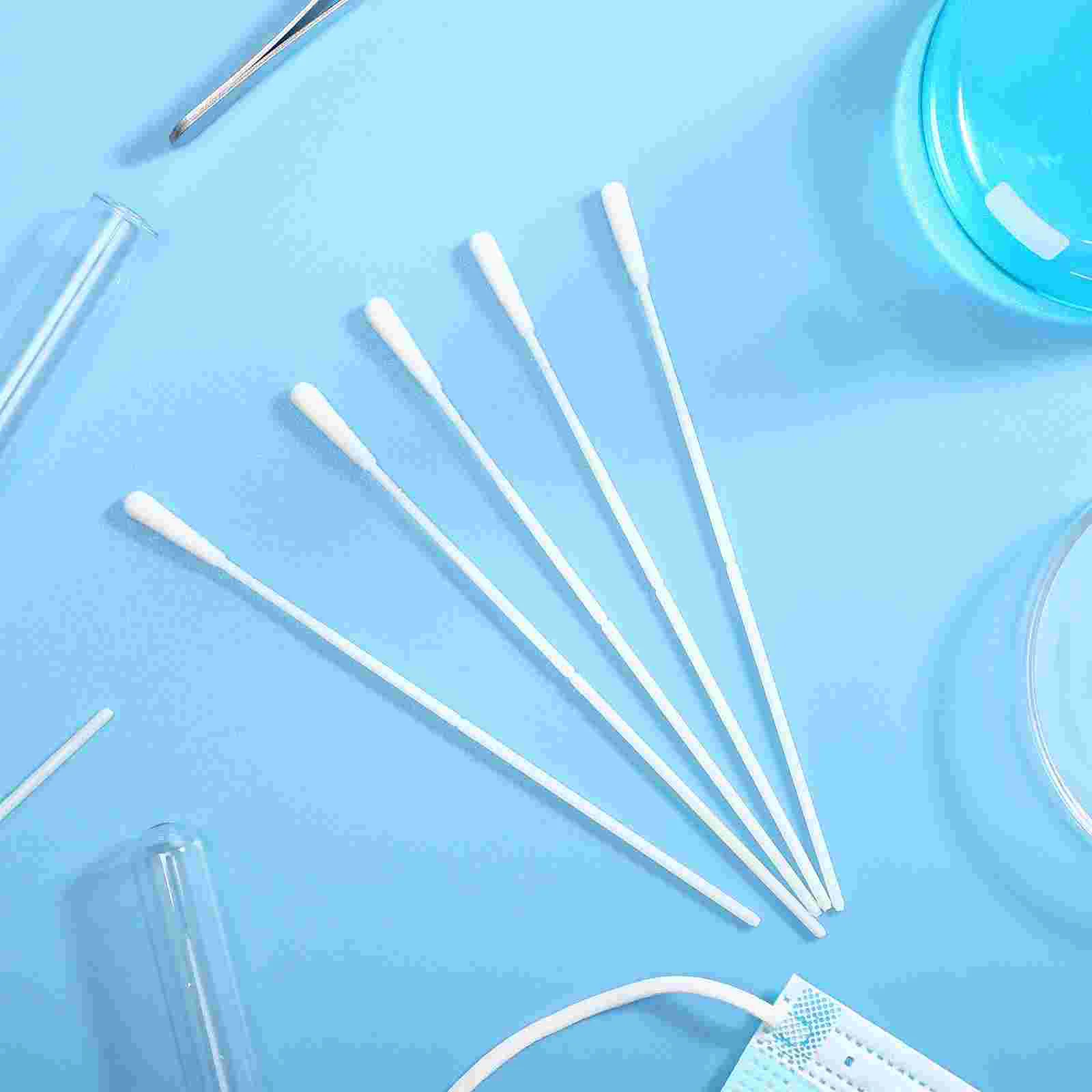 20 Pcs Disposable Flocking Wipe Specimen Swab for Sampling Flocked Swabs Nasopharyngeal