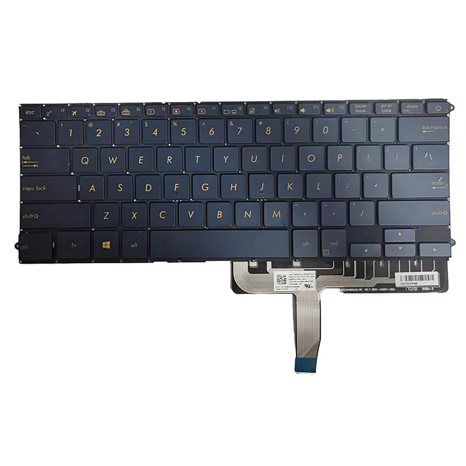 US  for Asus ZenBook Deluxe UX490 UX490U UX490UA Blue Backlit Keyboard