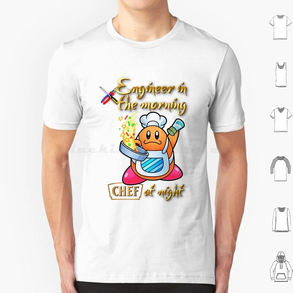 Engineer By Day Chef By Night T Shirt Big Size 100% Cotton Engineer Chef Cooking Holiday Engineering Person Profession Holds