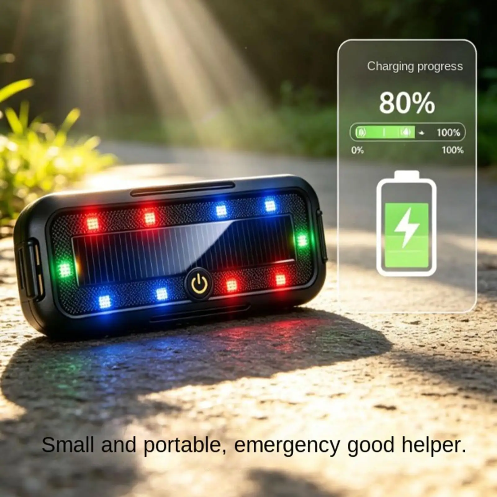Safety Lights For Trucks Bright Multi Mode Solar Powered Automotive LED Flashing Lights For Motorcycle RV SUV Electric Bike