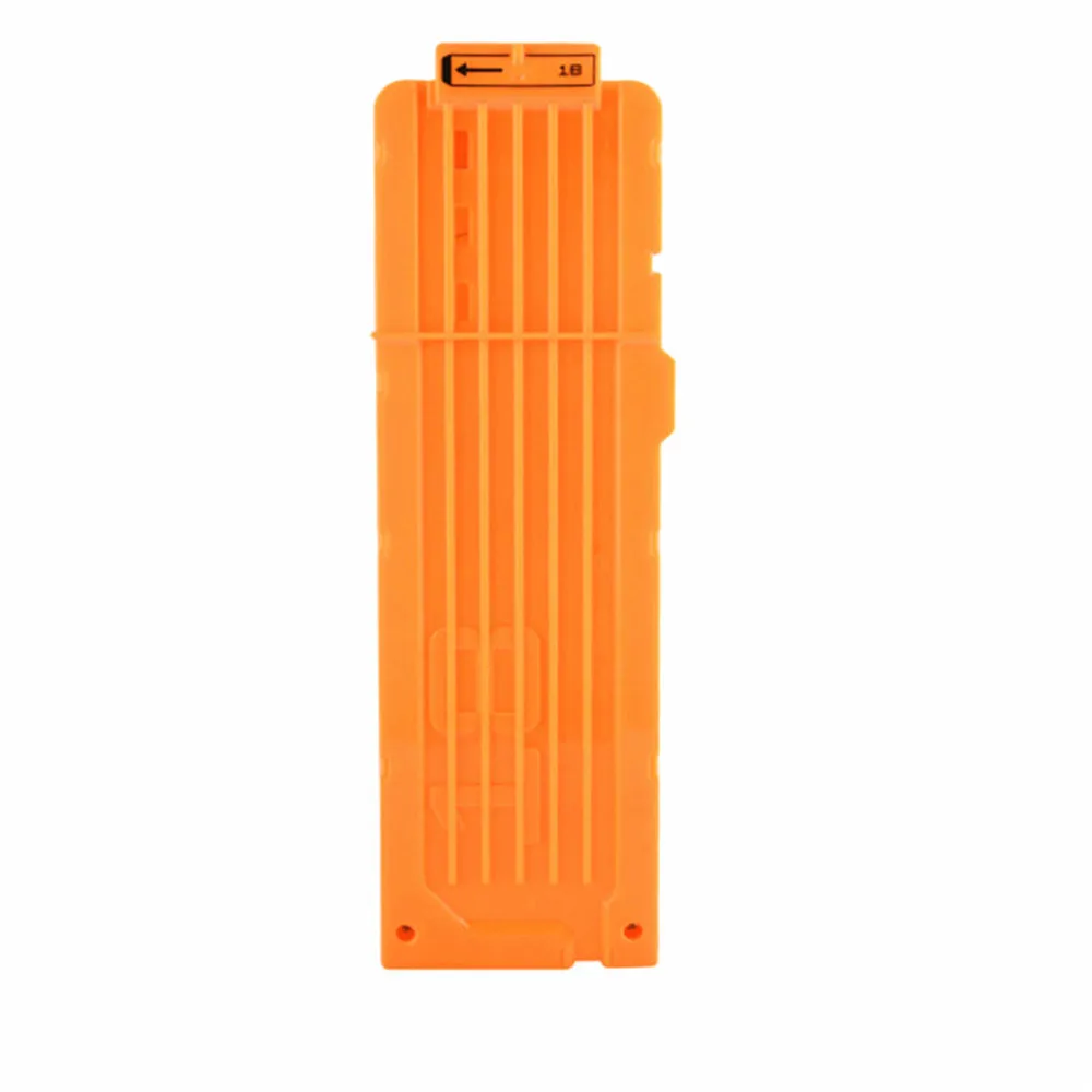 Universal 18 Reload Clip Magazines Gun Bullet Clip Replacement Plastic Magazines Toy Gun Soft Bullet Clip for Nerf