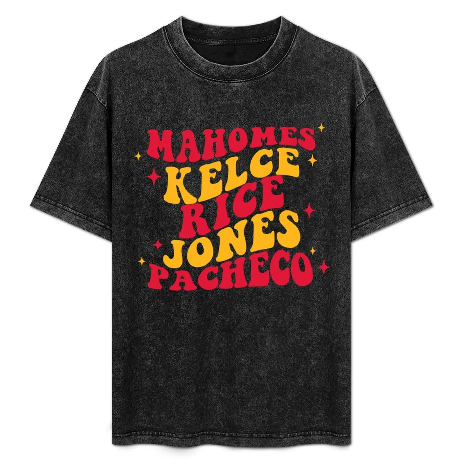 Camiseta Deportiva Transpirable de Manga Corta con los Nombres de Mahomes, Kelce, Rice, Jones y Pacheco